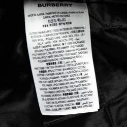 مملوكة مسبقًا جاكيت بربري بادفيلد بومبر صوف نمط غرافيك أسود وأبيض مقاس وسط ( ميديوم ) 