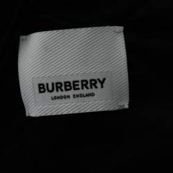 مملوكة مسبقًا جاكيت بربري بادفيلد بومبر صوف نمط غرافيك أسود وأبيض مقاس وسط ( ميديوم ) 