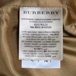 Pre Owned Burberry Beige Checked Wool & Cashmere Sleeveless Coat Warmer XXXL