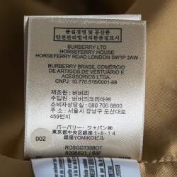 Pre Owned Burberry Beige Checked Wool & Cashmere Sleeveless Coat Warmer XXXL