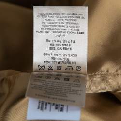 Pre Owned Burberry Beige Checked Wool & Cashmere Sleeveless Coat Warmer XXXL