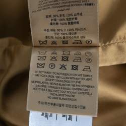 Pre Owned Burberry Beige Checked Wool & Cashmere Sleeveless Coat Warmer XXXL