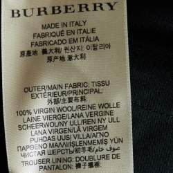 Burberry Black Wool Formal Trousers XXL