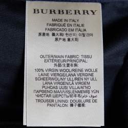 Burberry Black Virgin Wool Trousers M