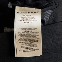 Burberry Black Wool Button Front Blazer M