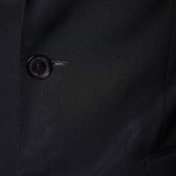 Burberry Black Wool Regular Suit L