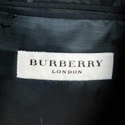 Burberry Black Wool Regular Suit L