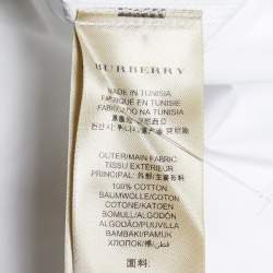 مملوكة مسبقًا Burberry White Cotton Button Front Shirt M