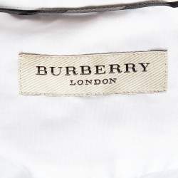 مملوكة مسبقًا Burberry White Cotton Button Front Shirt M