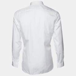 مملوكة مسبقًا Burberry White Cotton Button Front Shirt M