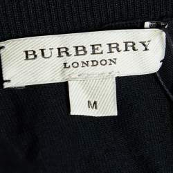 Burberry Black Wool V-Neck Sweater M