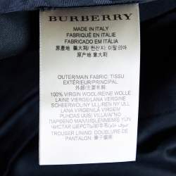 Pre Owned Burberry Black Wool Straight Leg Pants M