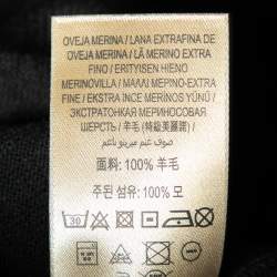 Pre Owned Burberry Black Wool V-Neck Jumper M