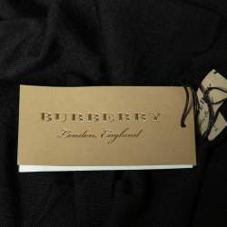 Burberry Black Merino Wool V-Neck Jumper L