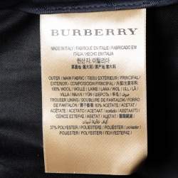 Burberry Black Wool Milbanl Trousers XXXL