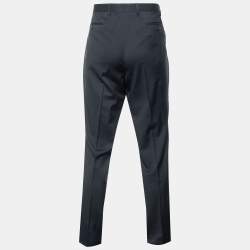 Burberry Black Wool Milbanl Trousers XXXL