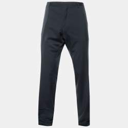 Burberry Black Wool Milbanl Trousers XXXL