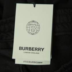 Burberry Black Cotton Jogger Pants S Waist 29"