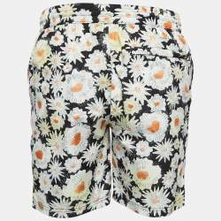 Burberry Black Floral Synthetic Swim Shorts M