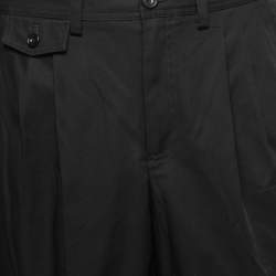 مملوكة مسبقًا Burberry Black Cotton Bermuda Shorts L