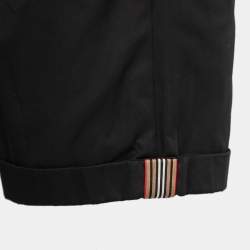 مملوكة مسبقًا Burberry Black Cotton Bermuda Shorts L