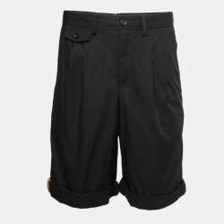 Burberry Black Cotton Bermuda Shorts XL