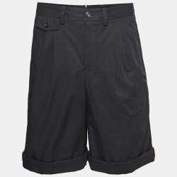Burberry Black Cotton Stripe Detail Dan Shorts M