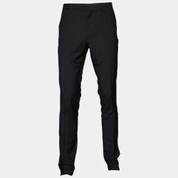 Burberry Black Wool Tapered Leg Pants M