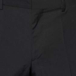 Burberry Black Wool Tapered Leg Pants M