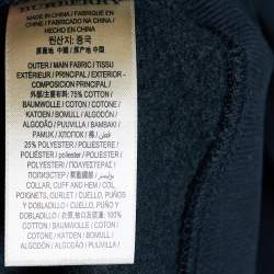 Pre Owned Burberry Black Cotton Knit Zip Front Jacket M