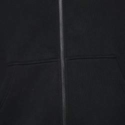 Pre Owned Burberry Black Cotton Knit Zip Front Jacket M