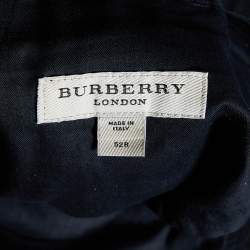 Burberry Black Virgin Wool Tapered leg Trousers XL