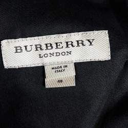 Burberry Black Virgin Wool Tapered leg Trousers M
