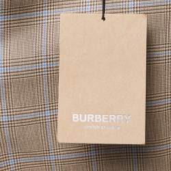Burberry Brown Checked Wool Tailored Trousers M