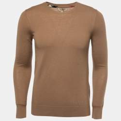 Burberry Dark Beige Cashmere Crew Neck Jumper S