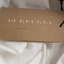 Pre Owned Burberry White Pintuck Cotton Button Front Full Sleeve Shirt XL