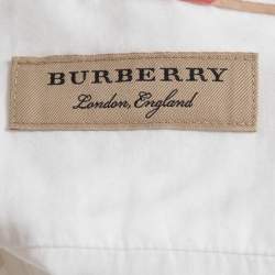 Pre Owned Burberry White Pintuck Cotton Button Front Full Sleeve Shirt XL