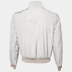 Pre Owned Burberry Beige Bradford Zip Up Bomber Jacket S