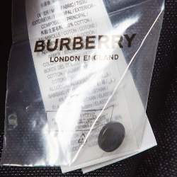 مملوكة مسبقًا Burberry Black Logo Woven Cotton Polo T-Shirt M