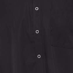 Burberry Black Cotton Long Sleeve Button Front Shirt XL