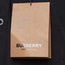 Burberry Black Cotton Long Sleeve Button Front Shirt XL