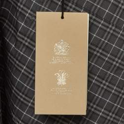 Burberry Grey Checked Print Cotton Button Front Shirt XL