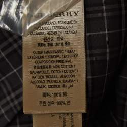 Burberry Grey Checked Print Cotton Button Front Shirt XL
