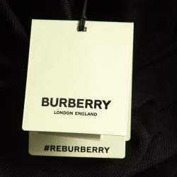 Pre Owned Burberry Black Winslow Logo Pique Cotton Polo T-Shirt L