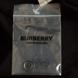 Pre Owned Burberry Black Winslow Logo Pique Cotton Polo T-Shirt L
