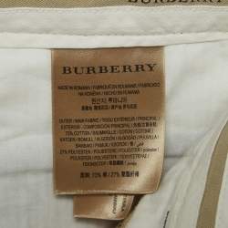 Burberry Navy Blue Cotton Formal Trousers S