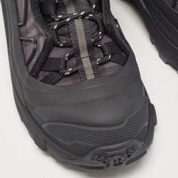 Burberry Black Leather and Rubber Arthur Lace Up Sneakers Size 41