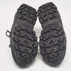 Burberry Black Leather and Rubber Arthur Lace Up Sneakers Size 41