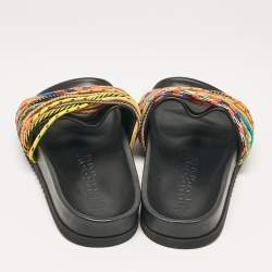 Burberry Multicolor Cord Melroy Slide Sandals Size 44