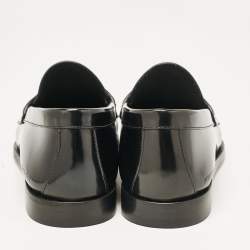 Burberry Black Brushed Leather Rupert Loafers Size 40